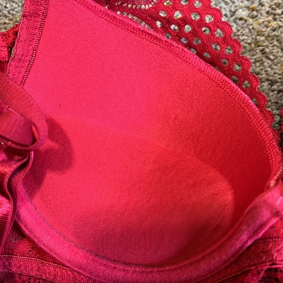 Red lace push up bra size S - Picture 6 of 14